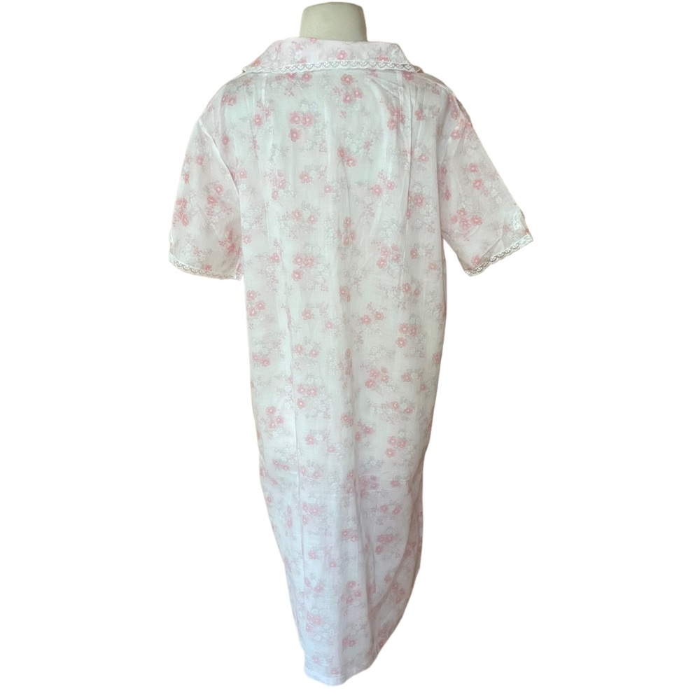 Vintage Floral, Light Cotton Blend Nightgown - Picture 4 of 4